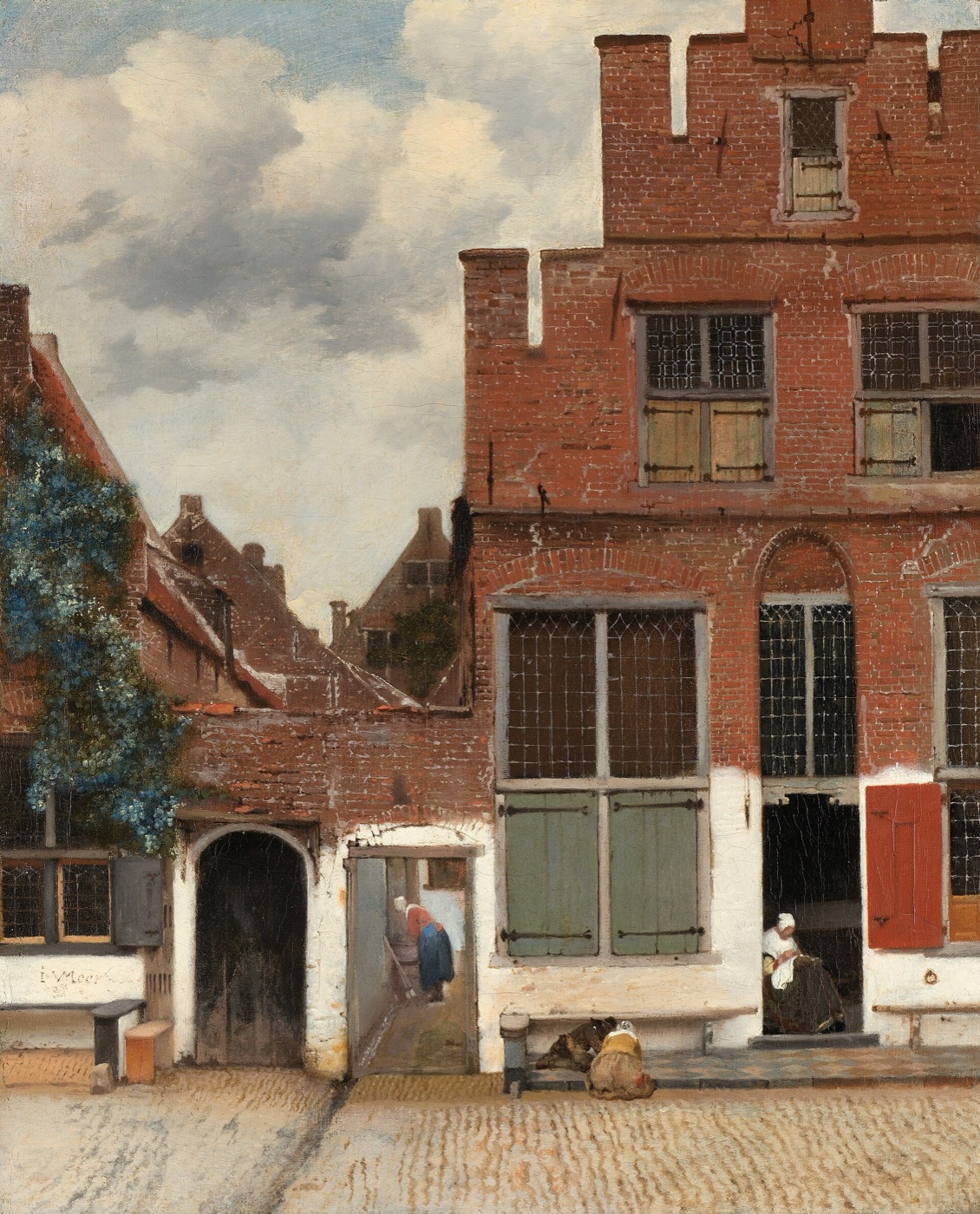La Ruelle, Johannes Vermeer, vers 1658 : des maisons de briques et leurs habitants
